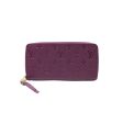 LOUIS VUITTON Purple Monogram Embossed Zippy Wallet Hot on Sale