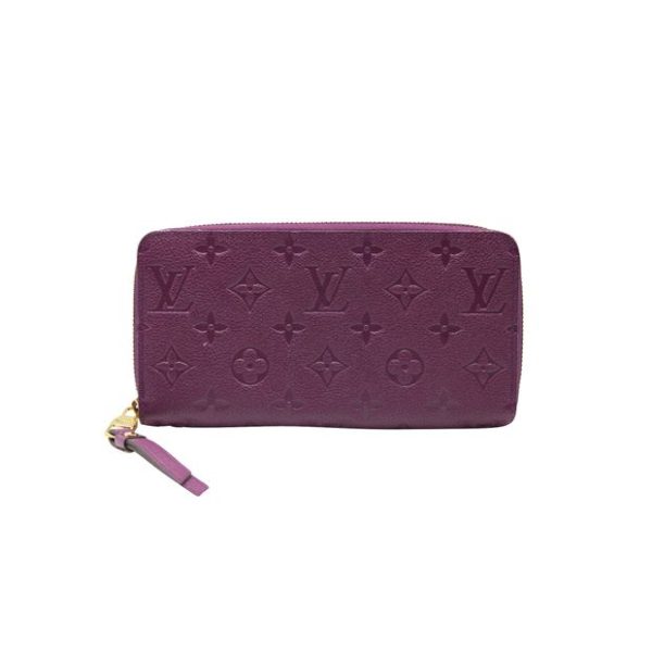 LOUIS VUITTON Purple Monogram Embossed Zippy Wallet Hot on Sale