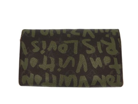 LOUIS VUITTON Limited Edition x Stephen Sprouse Graffiti Wallet in brown canvas Online now