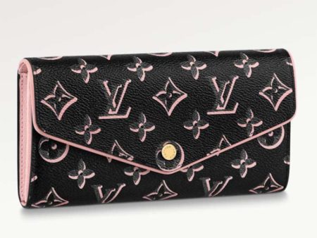 Louis Vuitton LV Women Sarah Wallet Fall for You Black Monogram Coated Canvas For Sale