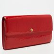 LOUIS VUITTON Red Monogram Vernis Sarah Wallet Sale