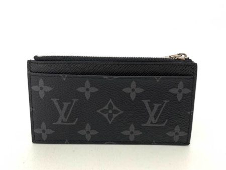 LOUIS VUITTON Wallet Accessories Coin Card Holder Noir Black Purse Folder Flat Men s Monogram Eclipse Taigarama M30271 LOUISVUITTON on Sale