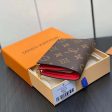 Louis Vuitton Unisex LV Lisa Wallet Tonic Orange Monogram Coated Canvas Grained Cowhide Leather Sale