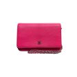 Wallet on Chain WOC Lizard Leather Hot Pink SHW Hot on Sale