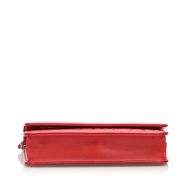 Camellia Lambskin Leather Wallet on Chain Red SHW Online Hot Sale