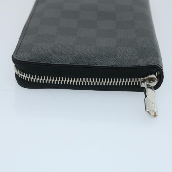 LOUIS VUITTON Damier Graphite Zippy Organizer NM Long Wallet N60111 Auth 35158 For Discount