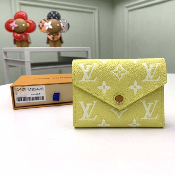 Louis Vuitton Unisex Victorine Wallet Lemon Yellow Monogram Empreinte Embossed Supple Grained Cowhide Discount