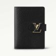 Louis Vuitton Unisex LV Vertical Compact Wallet Black Arizona Beige Taurillon Leather Hot on Sale