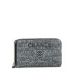 Chanel Tweed Deauville Zip Around Wallet Canvas Long Wallet in Excellent condition Online