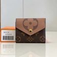 Louis Vuitton LV Unisex Zoe Wallet Monogram Reverse Coated Canvas Cowhide Leather Online Sale