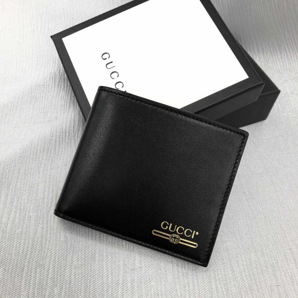 Gucci 547585 0YA0G 1000 Men s Black Calf-Skin Leather GG Print Wallets (GGMW2025) Online