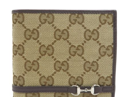 Gucci 245773 GG bi-fold wallet canvas leather men s Sale