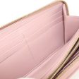 CELINE 10B553BEL Large zipped wallet PurseZip Around leather Women Pink Beige Fashion