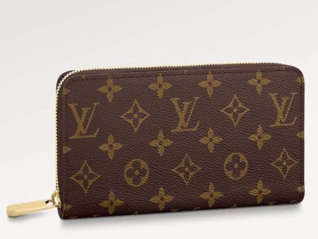 Louis Vuitton LV Unisex Zippy Wallet Brown Monogram Coated Canvas on Sale