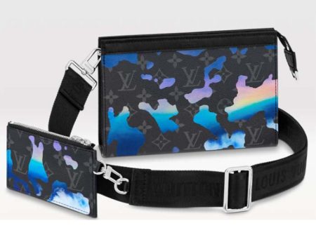 Louis Vuitton LV Unisex Gaston Wearable Wallet Sunrise Monogram Eclipse Coated Canvas Online Sale