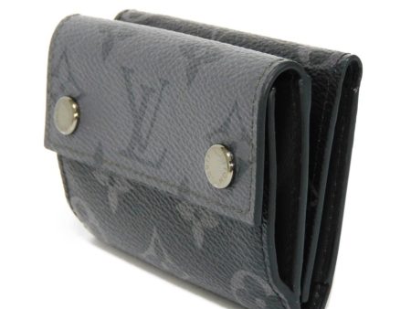 LOUIS VUITTON Trifold Wallet Discovery Compact W Snap Monogram Eclipse Reverse M45417 Men s Billfold Online