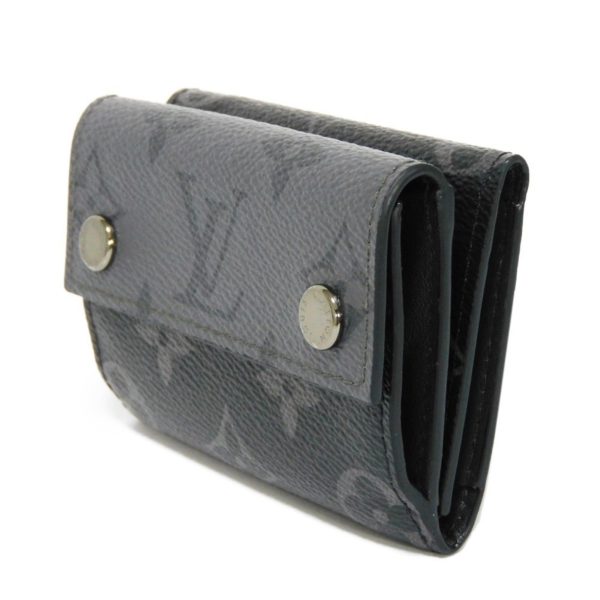 LOUIS VUITTON Trifold Wallet Discovery Compact W Snap Monogram Eclipse Reverse M45417 Men s Billfold Online