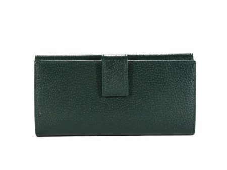 Gucci Women s Wallet Leather Large Check Book Forest Green 231843 Online Sale