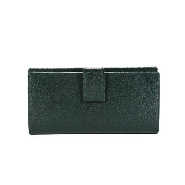 Gucci Women s Wallet Leather Large Check Book Forest Green 231843 Online Sale