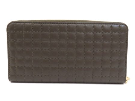 Celine Quilted Round Long Wallet Calf Women s Discount