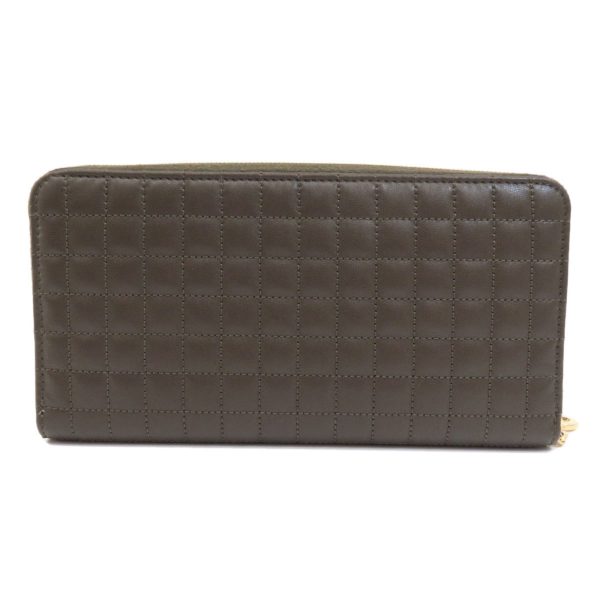 Celine Quilted Round Long Wallet Calf Women s Discount