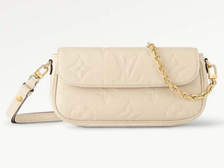 Louis Vuitton Women LV Wallet On Chain Ivy Cream Monogram Embossed Supple Grained Cowhide Leather Cheap