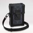 Louis Vuitton LV Unisex Vertical Trunk Wearable Wallet Monogram Eclipse Coated Canvas For Sale