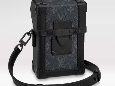 Louis Vuitton LV Unisex Vertical Trunk Wearable Wallet Monogram Eclipse Coated Canvas For Sale