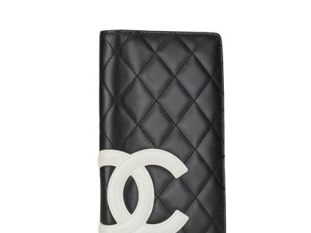 Chanel Cambon Quilted Leather Bifold Wallet Leather Long Wallet in Good condition Hot on Sale