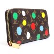 LOUIS VUITTON Round Zipper Long Wallet Monogram Painted Dot LV x YK Zippy Canvas Brown Multicolor Unisex M81864 99541f Supply