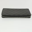 LOUIS VUITTON Damier Graphite Zippy Organizer Long Wallet N63077 LV Auth 38242 Hot on Sale