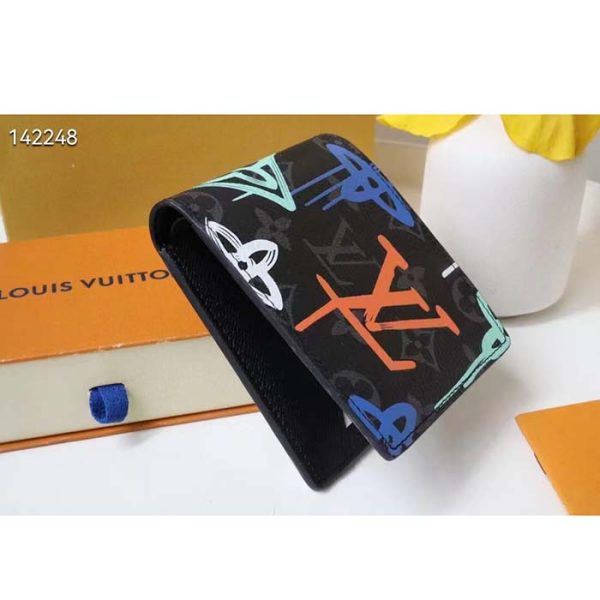 Louis Vuitton Unisex Multiple Wallet LV Graffiti Orange Coated Canvas For Cheap