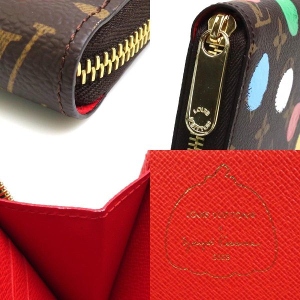 LOUIS VUITTON Round Zipper Long Wallet Monogram Painted Dot LV x YK Zippy Canvas Brown Multicolor Unisex M81864 99541f Supply