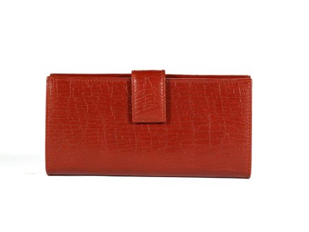 Gucci Women Burgundy Texture Calf-Skin leather Wallet (GGWAL3000) on Sale