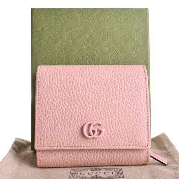 Gucci leather double G medium folio compact wallet pink Hot on Sale