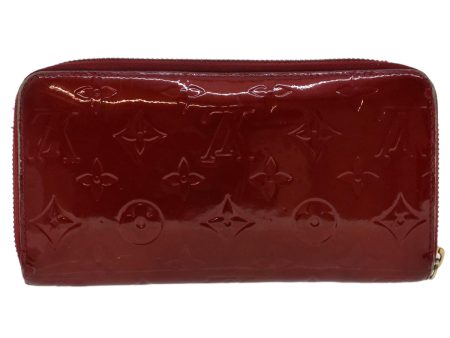 Louis Vuitton Monogram Vernis Zippy Wallet Rouge Grunadine M93058 LV Auth 47416 For Discount