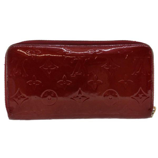 Louis Vuitton Monogram Vernis Zippy Wallet Rouge Grunadine M93058 LV Auth 47416 For Discount