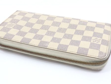 Louis Vuitton Round Long Wallet Damier Azur Zippy Organizer N60012 Women Men For Sale