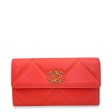 C19 Wallet Coral in Goat Leather, Gold hardware Sale