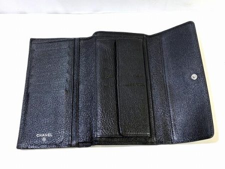 Chanel CC Button Long Wallet  Leather Long Wallet A33922 in Good condition For Cheap