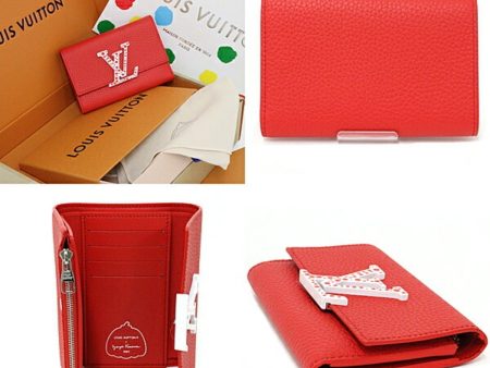 LOUIS VUITTON Portefeuil Capucines Maxi Trifold Wallet M82113 Rouge Fashion