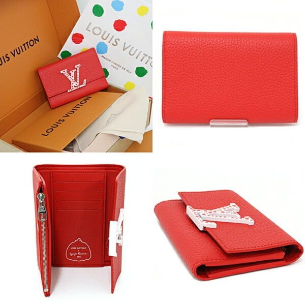 LOUIS VUITTON Portefeuil Capucines Maxi Trifold Wallet M82113 Rouge Fashion