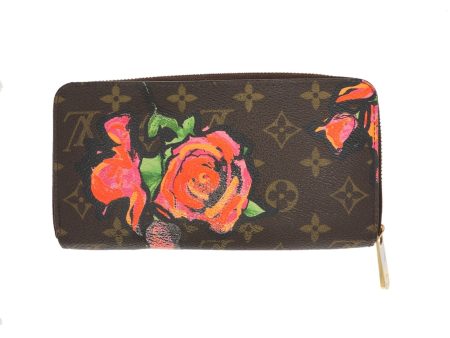 LOUIS VUITTON Limited Edition x Stephen Sprouse Roses Wallet in brown canvas For Cheap