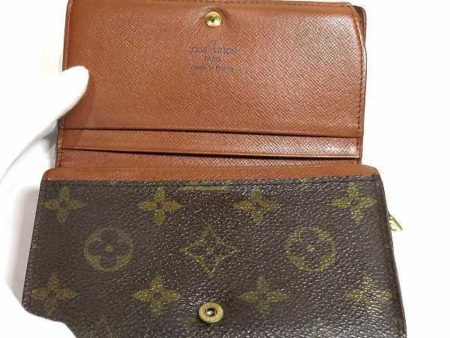 LOUIS VUITTON Monogram Portomonevier Tresor M61730 Bifold Wallet Unisex Online Sale