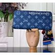 Louis Vuitton LV Unisex Zippy Vertical Wallet Atlantic Blue Monogram Coated Canvas Supply