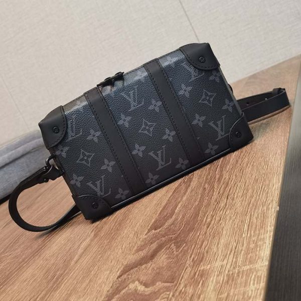 Louis Vuitton LV Unisex Soft Trunk Wearable Wallet Black Monogram Eclipse Coated Canvas Online Sale