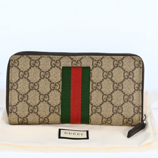 Gucci Sherry Line Zip Roud Long Wallet Discount