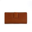 Gucci Women s Wallet Leather Large Check Book Style Brown 231843 Discount