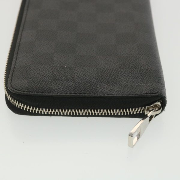 LOUIS VUITTON Damier Graphite Zippy Organizer Long Wallet N63077 LV Auth 38242 Hot on Sale