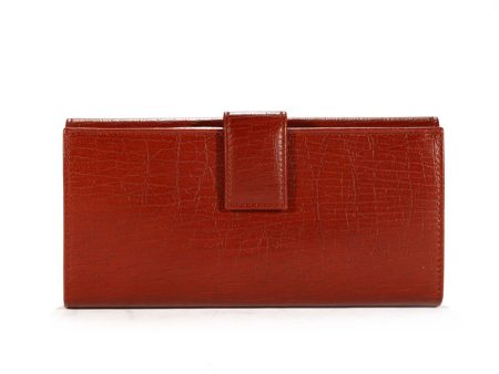 Gucci Women s Wallet large leather Checkbook style Burgundy 231841 Supply